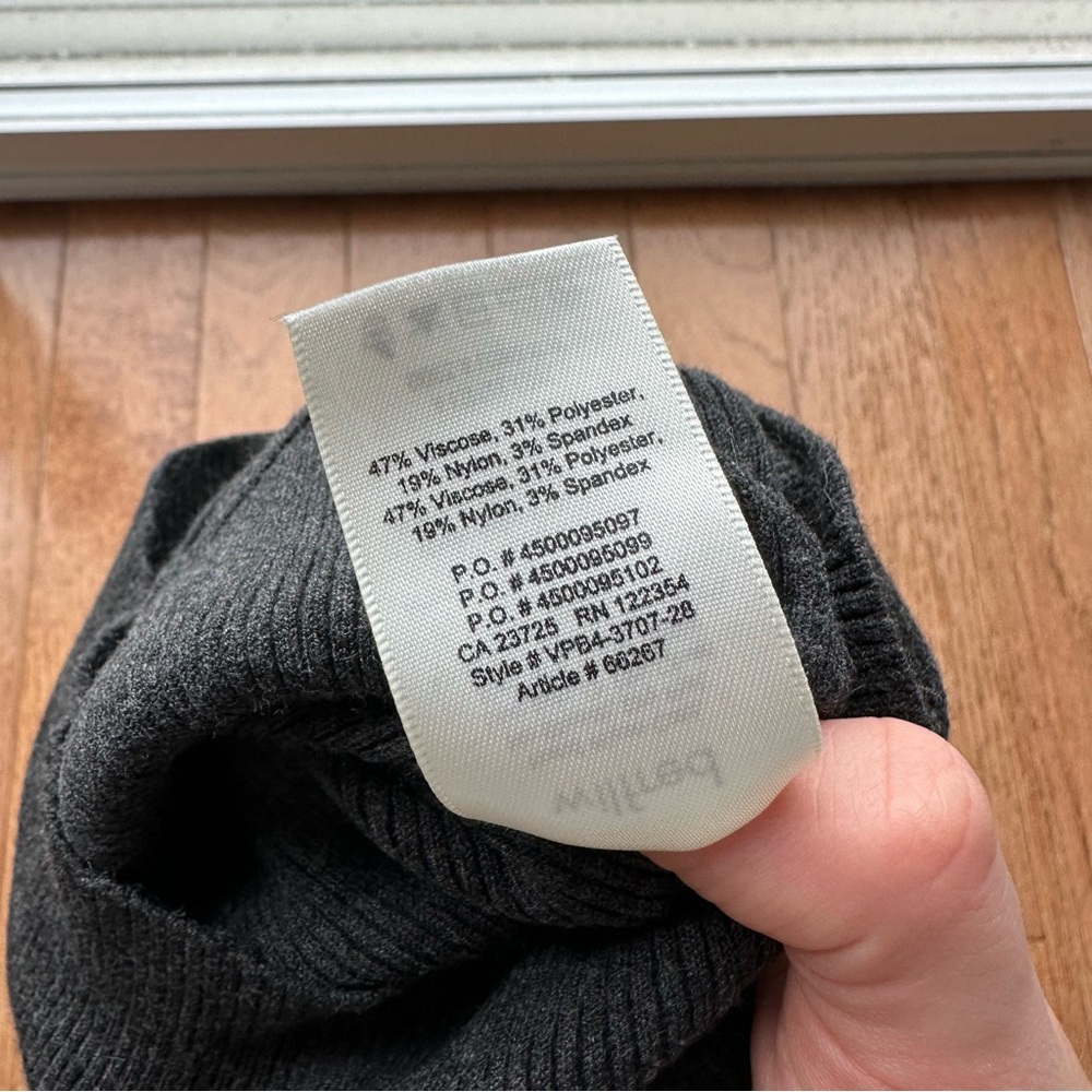 Aritzia Wilfred Knit Cut out Top Charcoal Grey - Picture 5 of 6